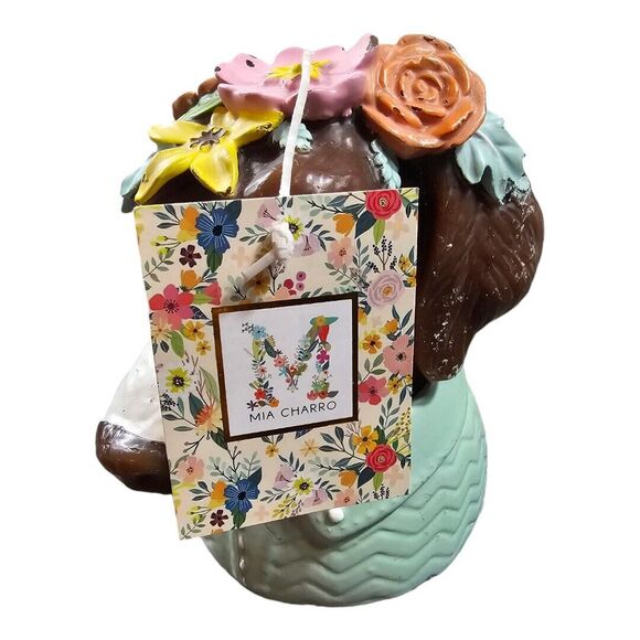 Mia charro Dog Candle chocolate Lab NEW HTF rare flowers 35oz dogs artwork pups - Picture 6 of 7